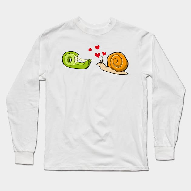 Snail Love Long Sleeve T-Shirt by ticulin